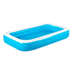 Acan Bestway - Piscina Hinchable Rectangular Familiar 305 x 183 x 46 cm, Piscina Inflable 850 litros, Paredes extragruesas, Exterior, jardín, Patio, f características
