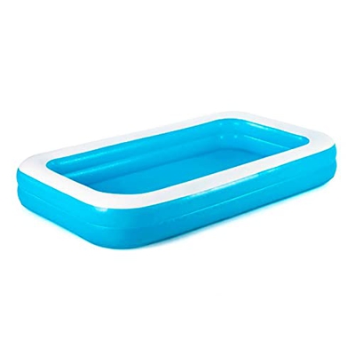 Acan Bestway - Piscina Hinchable Rectangular Familiar 305 x 183 x 46 cm, Piscina Inflable 850 litros, Paredes extragruesas, Exterior, jardín, Patio, f