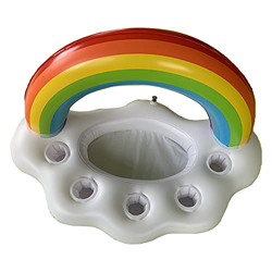 Nicejoy Bebida Inflable Bebida de la Nube del Arco Iris Copa de la Piscina de la Taza de la Botella de la Botella de la Botella de la coselera. precio