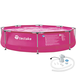 TecTake 800580 Piscina Desmontable, Swimming Pool, Tejido de PVC, Construcción Robusta, Fácil Montaje, Compacta - Disponible en Varios Modelos (Rosa | precio