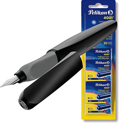 Pelikan Pluma estilográfica Pelikan Twist, plumín M, Negro/946806 Negro (negro)