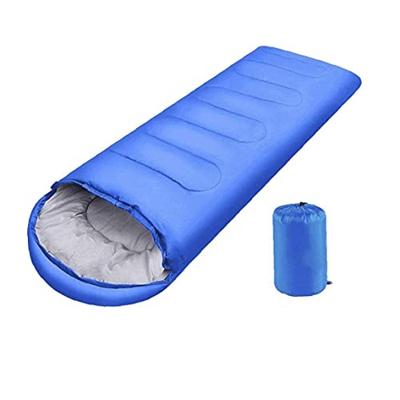WFIT Saco De Dormir Impermeable Que Acampa Yendo De Adulto sobre Sleeping Bag con Capucha Azul