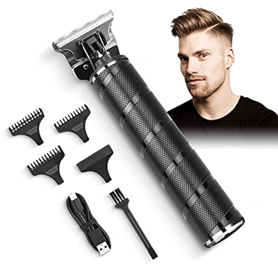 Profesional Hombres Cortadora de Cabello, Cortapelos para Hombres Maquina de Cortar Pelos, Recortador Pelo Barba Kit con LED, Carga USB