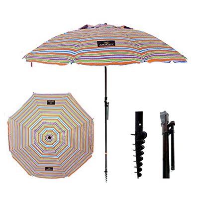 CREVICOSTA Sombrilla 200cm con Espiral, Diseño Multicolor