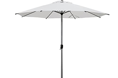 SORARA Lyon Sombrilla Jardin - Blanco- Ø 300 cm - Inclinable