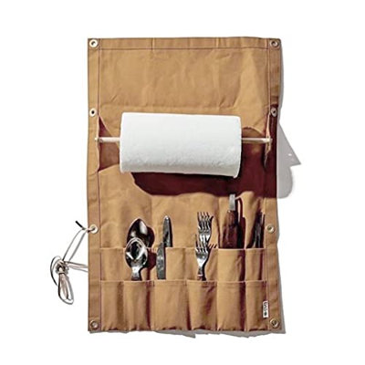 Tanmo Organizador de utensilios de cocina de viaje de camping bolsa portátil para barbacoa campamento bolsa de viaje utensilios de cocina kit