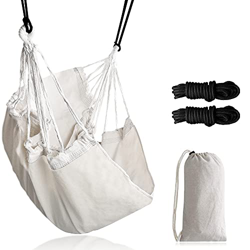 DASIAUTOEM Hamaca Jardín, Silla de Hamaca Ultraligera Portátil Hammock, Hamaca Colgante de Lona Exterior e Interio Hamaca de Algodón para Jardín Patio en oferta