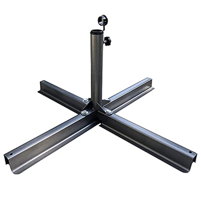 YRCWZF Soporte Sombrilla Jardin Extraible Metal, Orificio Central Ajustable, Base Sombrilla Jardin Duradera Cruz Gruesa, para Sombrilla Playa Patio