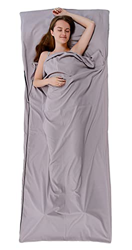 Kjell SPORTS® Saco de dormir 2 en 1 de algodón y manta de viaje XXL, ligero, compacto, fino, para hostales, cabañas, albergues juveniles. Saco de dorm características