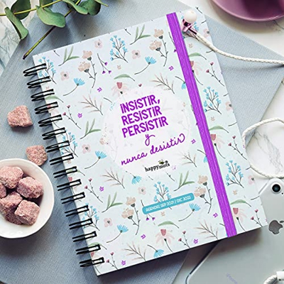 HappyMots - Agenda Semana Vista Sep 2021 a Dic 2022: Insistir, Resistir, Persistir y Nunca Desistir - Visualiza Tu Semana o Tu Mes de un Vistazo. Plan