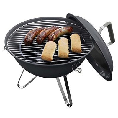 Conejo Rill Mini Barbacoa barbacoa parrilla de carbón carbón vegetal Barbacoa Antracita ø37 x 44 cm para terraza camping jardín picnic Festival BBQ