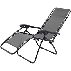 CAREMiLLE Gravity Chair - Sillón reclinable Plegable de Recambio de Tela de Malla para Tumbona al Aire Libre, Solo Cojines para Tumbona, Gris Oscuro en oferta