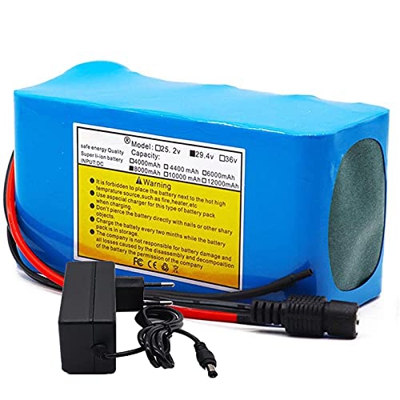 FREEDOH Batería Litio Bicicleta Eléctrica 29,4V 8Ah Batería Iones Litio 24V 8000mAh 18650 para Motor 250W/ 350W para Herramientas Eléctricas Scooters 