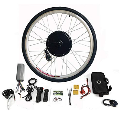 Rueda trasera de bicicleta eléctrica de 28 pulgadas, kit de conversión para rueda trasera con radios y círculo de aluminio