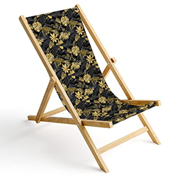 Ferocity Tumbona de Madera Plegable, Silla de Playa con Funda Intercambiable, diseño Palma de Oro 1 [119] precio