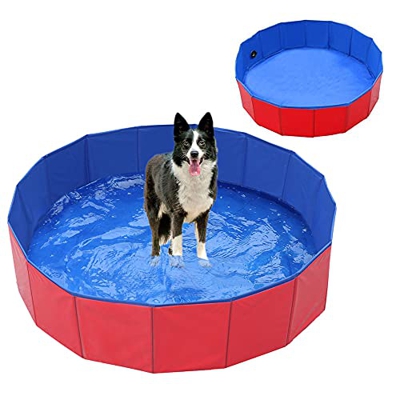JIAYING Piscina para Perros Piscina para Niños con Piscina Interior para Exteriores, Piscina para Mascotas para Perros Antideslizantes Plegables, Pisc