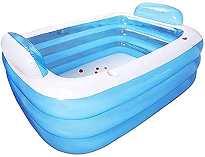 Bañera interior inflable, PVC Bañera portátil Plegable Piscina inflable Pareja Jacuzzi SPA para adultos Engrosamiento Piscina de relajación (Tamaño: 1