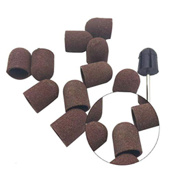 teng hong hui 20 unids/Set Pedicure Pedicure Pedicure Pulido Casquillo de Lijado Nail Pulido bit bit Taps Tapas de cutícula de pie Herramientas características