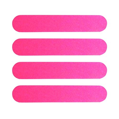 teng hong hui 100pcs Tiras de uñas de Doble Cara Tiras de uñas Pulido de uñas Lado de Lija Nail Papel de Lija Manicura Herramientas de pedicura, Rosa