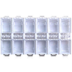 teng hong hui 12 Grid Uñas Arte Claro Contenedor vacío Pequeño Estuche de Almacenamiento de plástico Pendiente de Cuentas Caja de joyería Contenedor M características