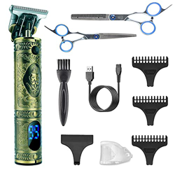 MENQANG Cortapelos para hombre, cortapelos profesional, recortadora eléctrica para barba, pantalla LED, con función de carga USB precio