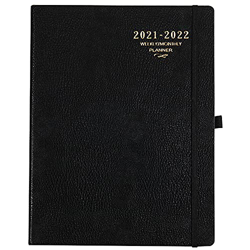 Agenda 2021 2022 A4 – Agenda semanal 210 x 297 mm, de julio 2021 a junio 2022 para una perfecta gestión del tiempo, 24 páginas de notas, color negro precio