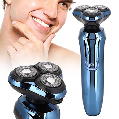 Maquinilla de afeitar eléctrica para hombres, maquinilla de afeitar recargable a prueba de agua, afeitado para barba 4D inteligente, 3 cabezas, maquin