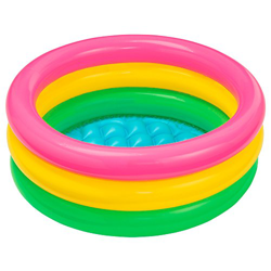 Intex 57107NP - Piscina hinchable 3 aros +base hinchable 61 x 22 cm, 28 l en oferta