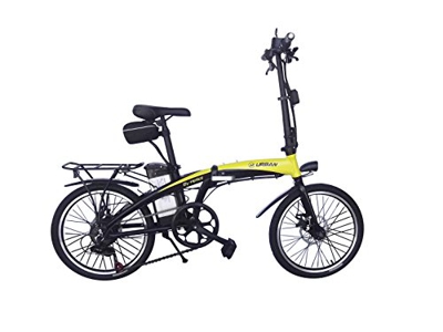 Helliot Bikes ByHelliot01 Bicicleta Eléctrica Plegable, Unisex Adulto, Amarillo/Negro, Estándar