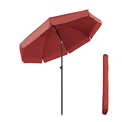Sekey® sombrilla Parasol para terraza jardín Playa Piscina Patio diámetro 217 cm Protector Solar UV25+, Rojo en oferta