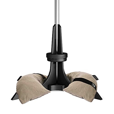 Base de sombrilla con bolsas de arena rellenables de 30 kg, 40 kg y 50 kg, con asa de Baser. Alternativa al soporte para sombrilla de granito con rued