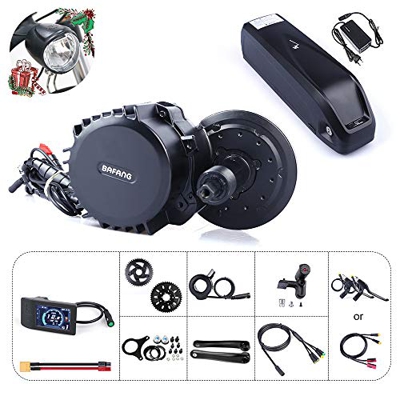 Junstar 8fun Bafang BBSHD BBS03 48V 1000W Kit de conversión de Bicicleta eléctrica de Medio Motor con batería E-Bike Batería de Litio Hailong 11.6Ah /