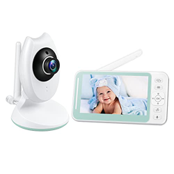 Vigilabebés con pantalla LCD HD de 4,3 pulgadas, cámara con sensor de temperatura y VOX, cámara para bebés con audio bidireccional, visión nocturna, 8 precio
