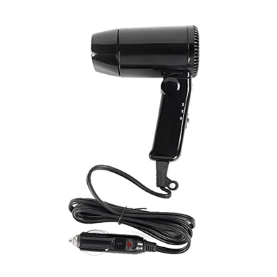 Liunian459 Coche Plegable secador de Pelo, 12V 216W Viajes portátiles Portátiles Mini Secador de Pelo Protección para el Interior del automóvil (FON 6