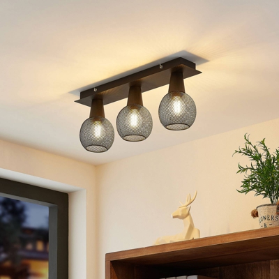 Lindby Zerda plafón, rejilla, 3 luces