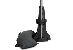 Baser Sporte de sombrilla para balcón con Bolsa de Arena rellenable | Soporte Alternativo para balcón o barandilla de balcón | Montaje sin perforación características