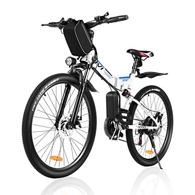 Vivi Bicicleta Eléctrica de Montaña Plegable,26"E-Bike MTB Pedal Assist,250W Bici Electrica Plegable para Adultos,Shimano 21 Velocidades Velocidad Bat