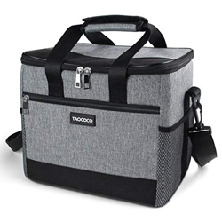 TAOCOCO Nevera Portatil Bolsa Térmica Porta Alimentos Bolsa Isotermica para Picnics, Fiestas, Camping (35L Gris) precio