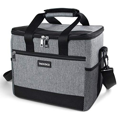 TAOCOCO Nevera Portatil Bolsa Térmica Porta Alimentos Bolsa Isotermica para Picnics, Fiestas, Camping (35L Gris)