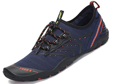 SAGUARO Hombre Mujer Barefoot Escarpines Zapatillas de Deportes Acuáticos Zapatos de Agua para Playa Buceo Surf Snorkel Yoga Piscina Bucear, Azul 42