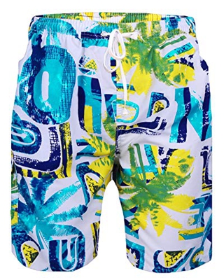 Sykooria Bañador para Hombre Impresión 19D de Cortos Secado Rápido Swim Shorts Ligero Baño Playa Shorts S-XXL