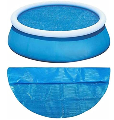 CMWL Cubierta de Piscina de fijación rápida, Cubierta de Piscina Solar para Piscina Redonda Cubierta Solar Película de Aislamiento térmico con Cubiert
