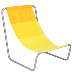 SPRINGOS Tumbona compacta con bolsa de transporte, tamaño: 50 x 60 x 52 cm, con tela Superstar entre las sillas de playa (amarillo) precio