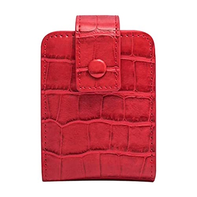 Beashine Portable Lipstick Bag, PU Lipstick Case with Mirror Mini Cosmetic Storage Bag Lipticks Holder Perfect Womens Gift(Red)