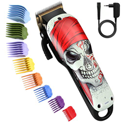 Cortapelos Hombre Maquina 2 velocidades, BESTBOMG Cortar el Pelo Cortadora de Pelo Recortador de Barba 5500 rpm,Batería recargable de 2000 mAh, 8 guía características