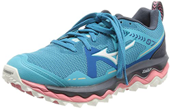 Mizuno Wave Mujin 7, Zapatillas para Carreras de montaa Mujer, Scubab Snowwht Mykonosb, 43 EU características