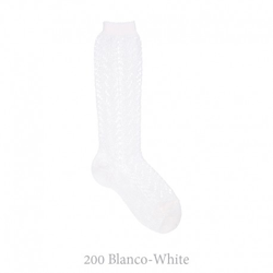 Calcetín Alto Algodón Calado Condor. 200-blanco 1 precio
