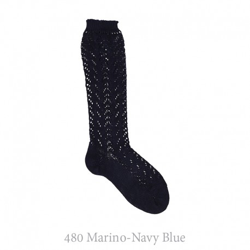 Calcetín Alto Algodón Calado Condor. 480-marino 4 precio