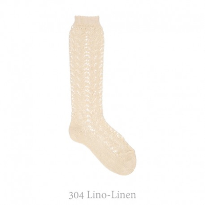 Calcetín Alto Algodón Calado Condor. 304-lino 000