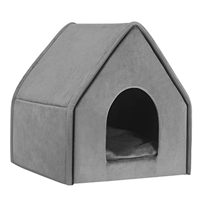EUGAD Caseta para Perros Casa para Mascotas Jersey inglés Border Collie Gris XL 60x55x60cm 0019GD